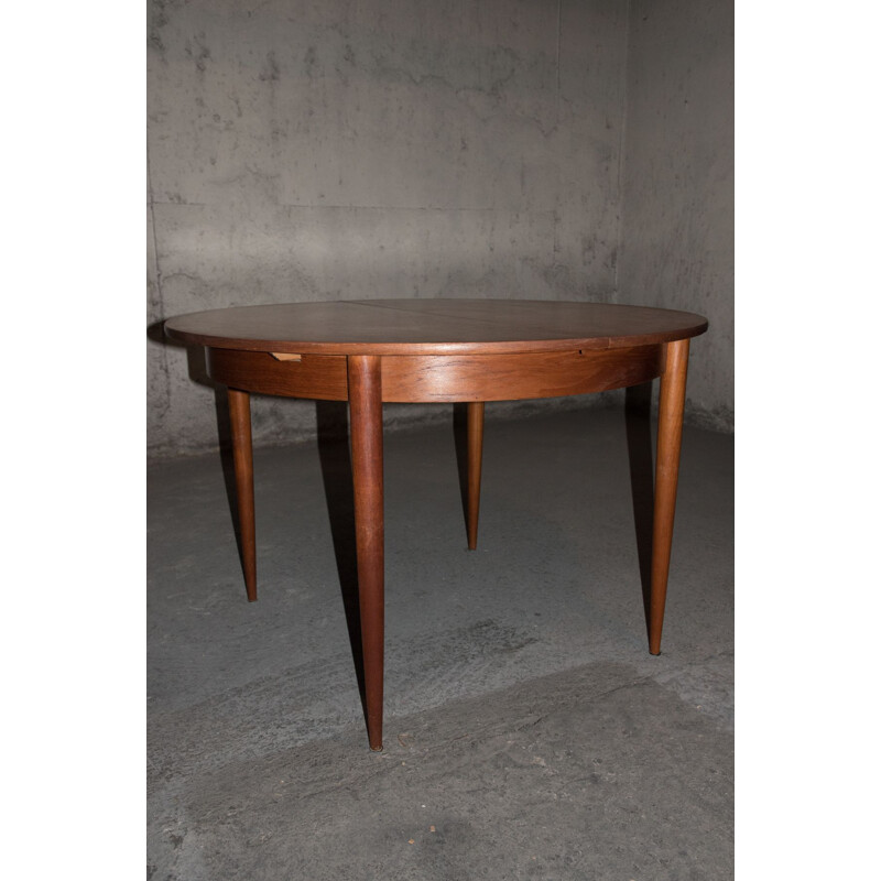 Vintage teak round table, 1960s