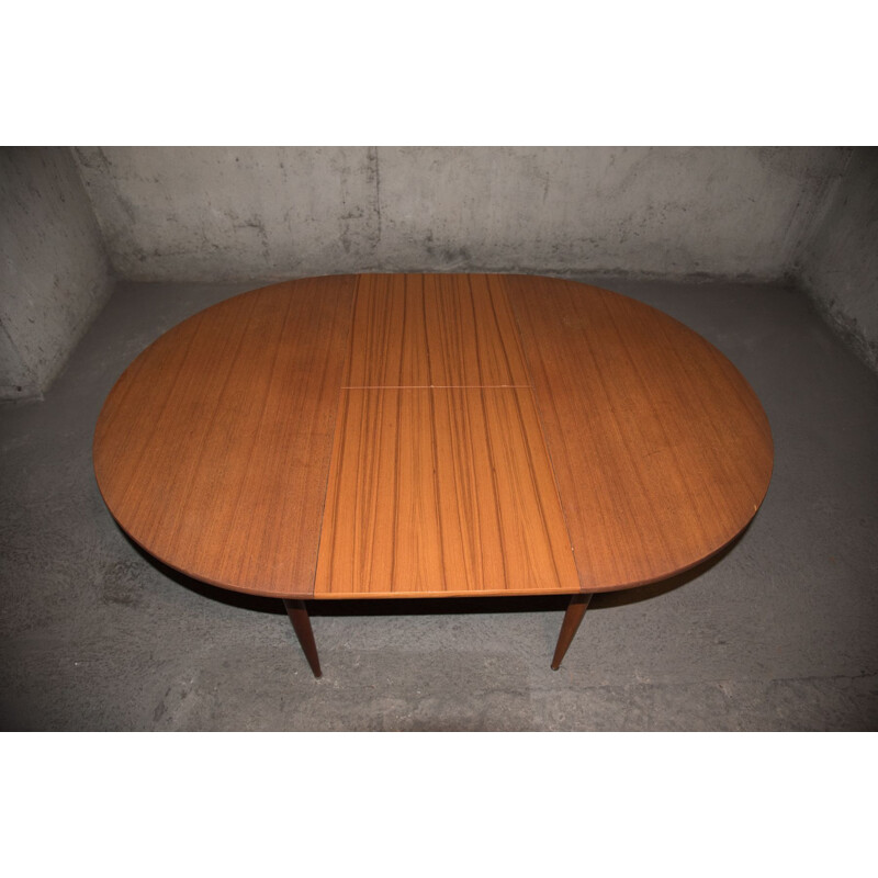 Vintage teak round table, 1960s