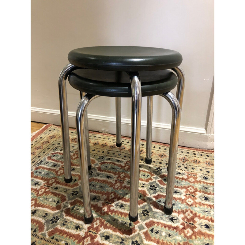 Pair of 2 vintage stools in Bakelite, 1930s