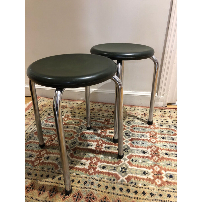 Pair of 2 vintage stools in Bakelite, 1930s