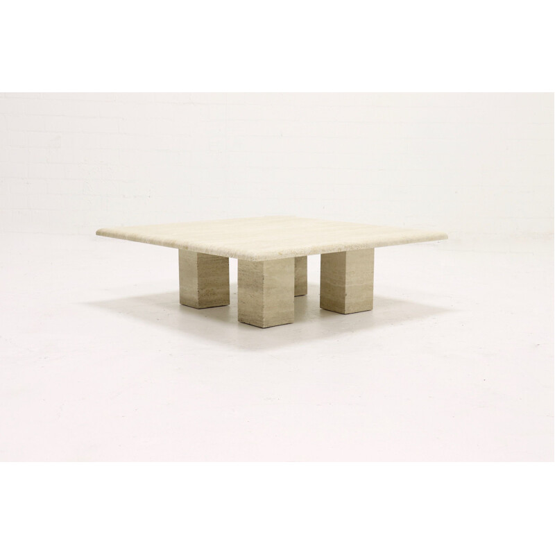 Vintage travertine coffee table, Italy, 1970s