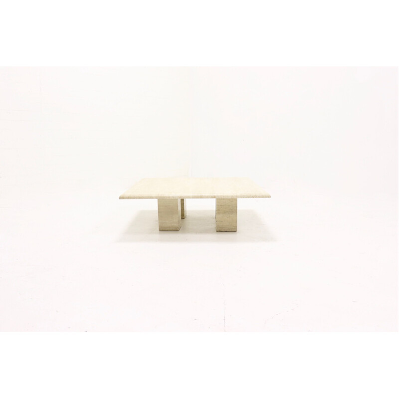 Vintage travertine coffee table, Italy, 1970s