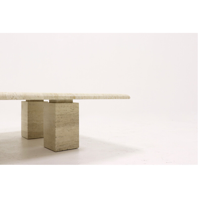 Vintage travertine coffee table, Italy, 1970s