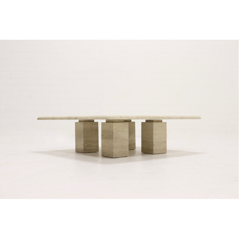 Vintage travertine coffee table, Italy, 1970s