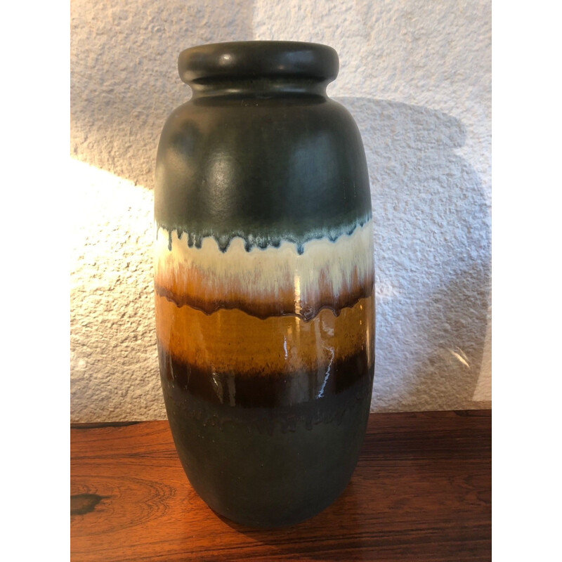 Grand vase vintage en céramique matte 1960