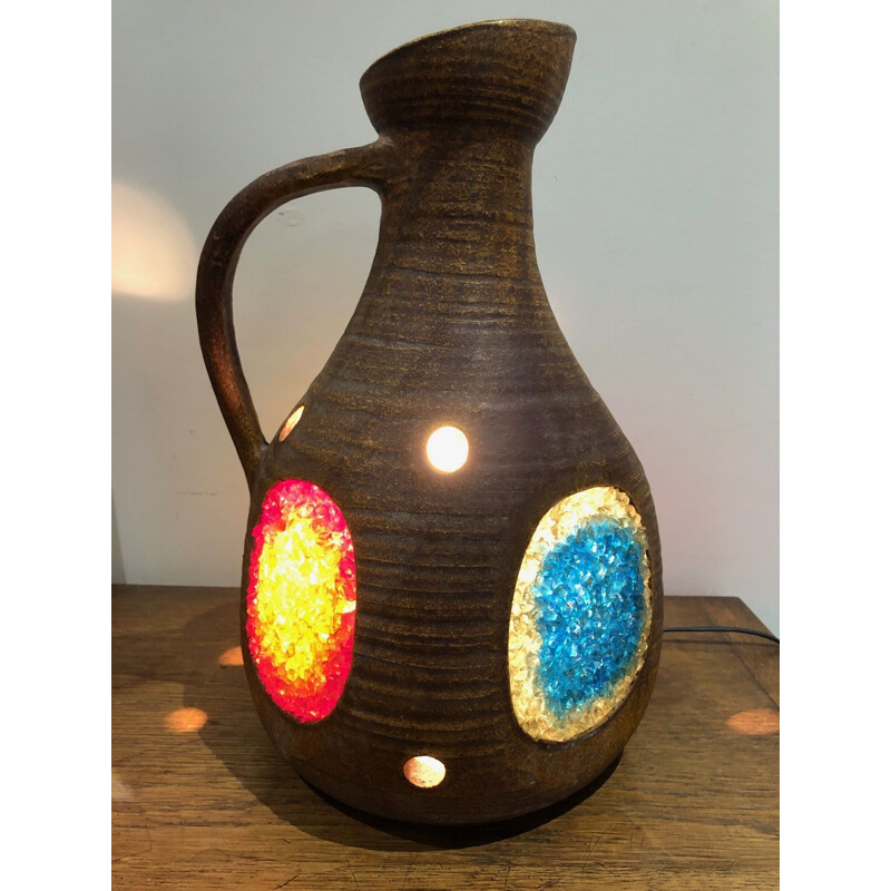 Lampe de table vintage en céramique par Accolay, 1970