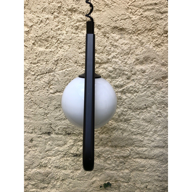 Vintage "rolly" adjustable pendant light, Italy, 1980s