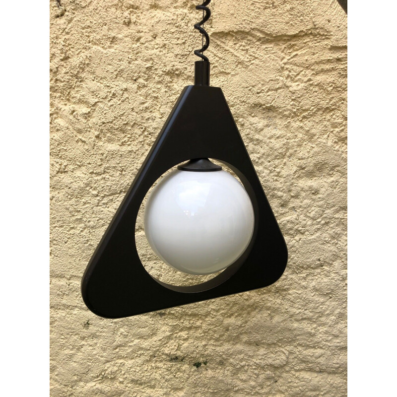 Vintage "rolly" adjustable pendant light, Italy, 1980s