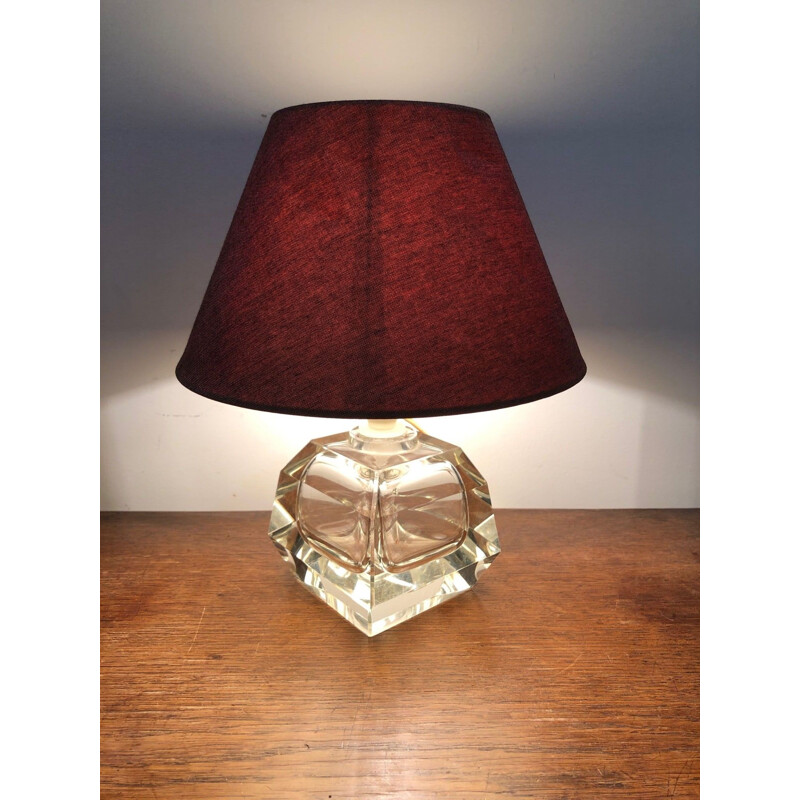 Vintage Baccarat crystal lamp, 1950s