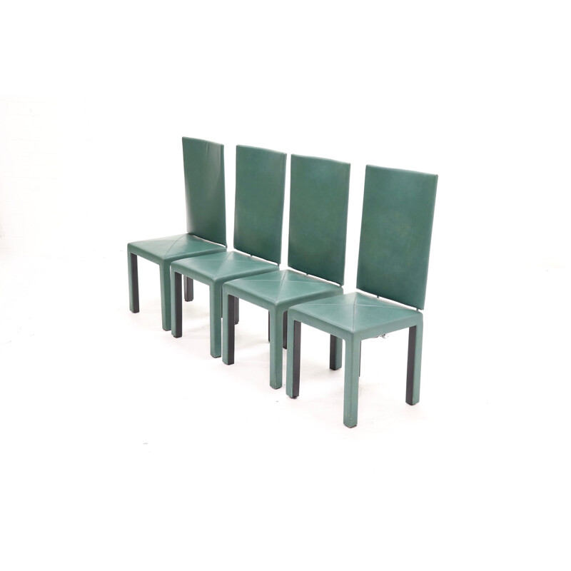 Ensemble de 4 chaises à manger Arcara vintage par Paolo Piva pour b'B Italia, années 1980