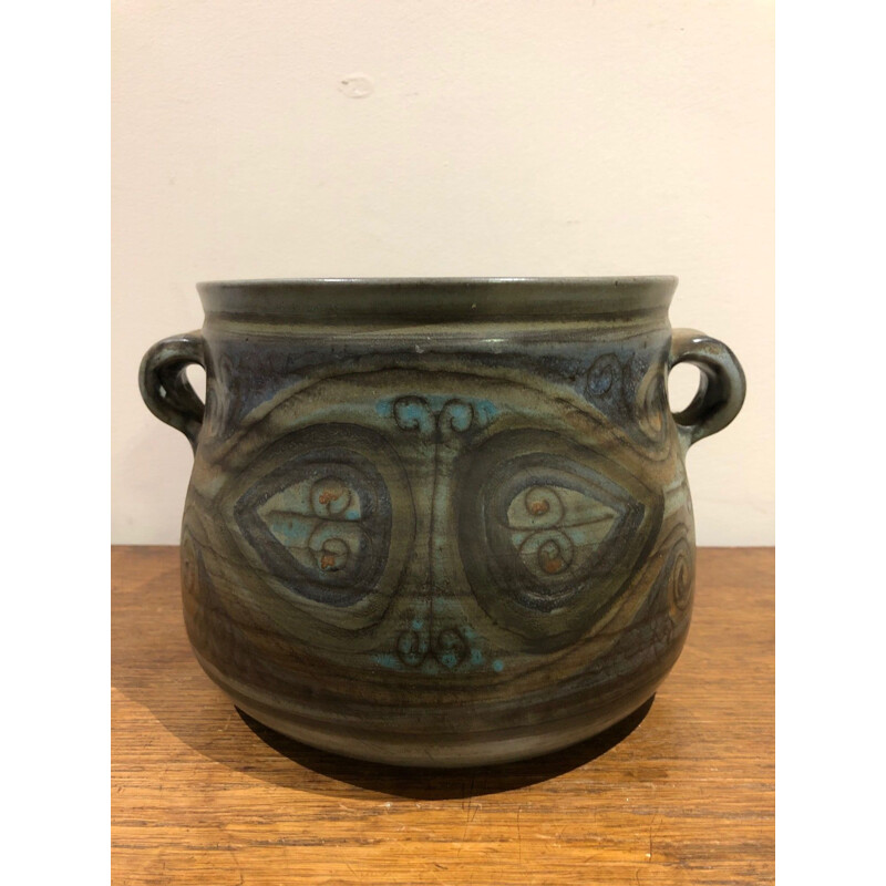 Vintage ceramic pot by Jean de Lespinasse, 1950s