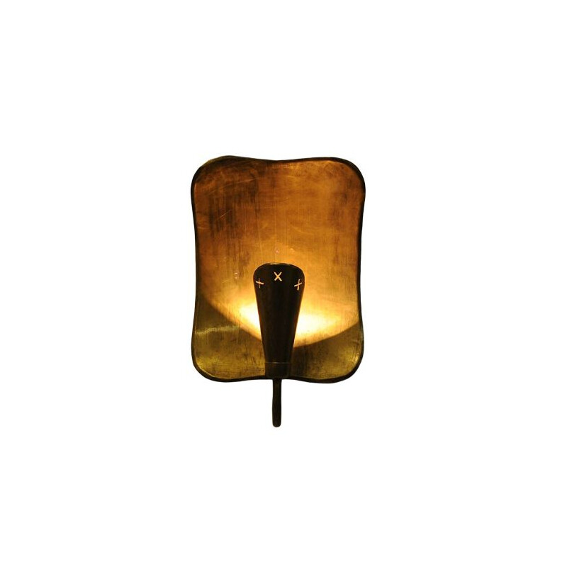 Vintage Brass Wall lamp by Lars Holmström for Arvika, 1950 Sweden