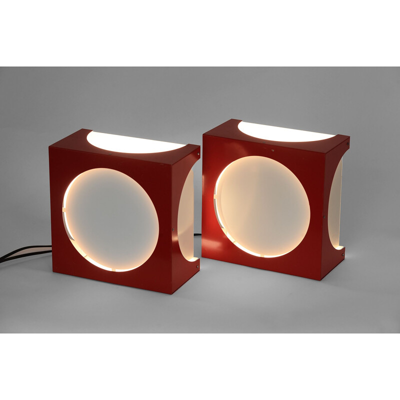 Set of 2 vintage wall lights by Hans Hegelund for Lyfa, Denmark, 1970s