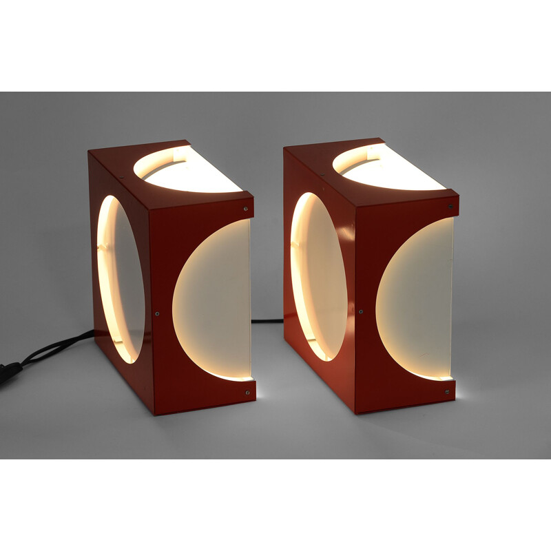 Set of 2 vintage wall lights by Hans Hegelund for Lyfa, Denmark, 1970s