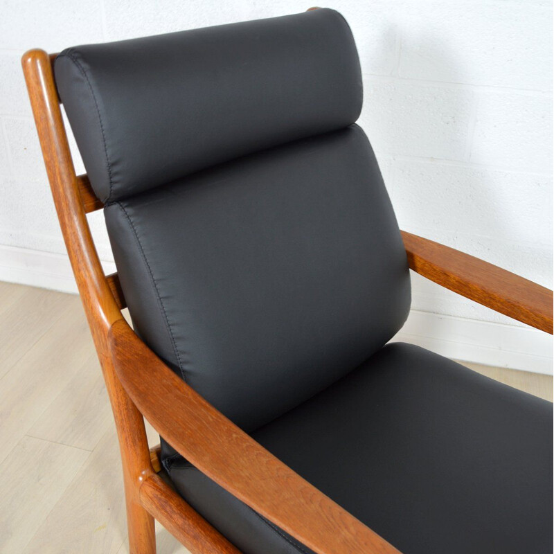 Vintage armchair with ottoman by Johannes Andersen, Denmark, 1960s