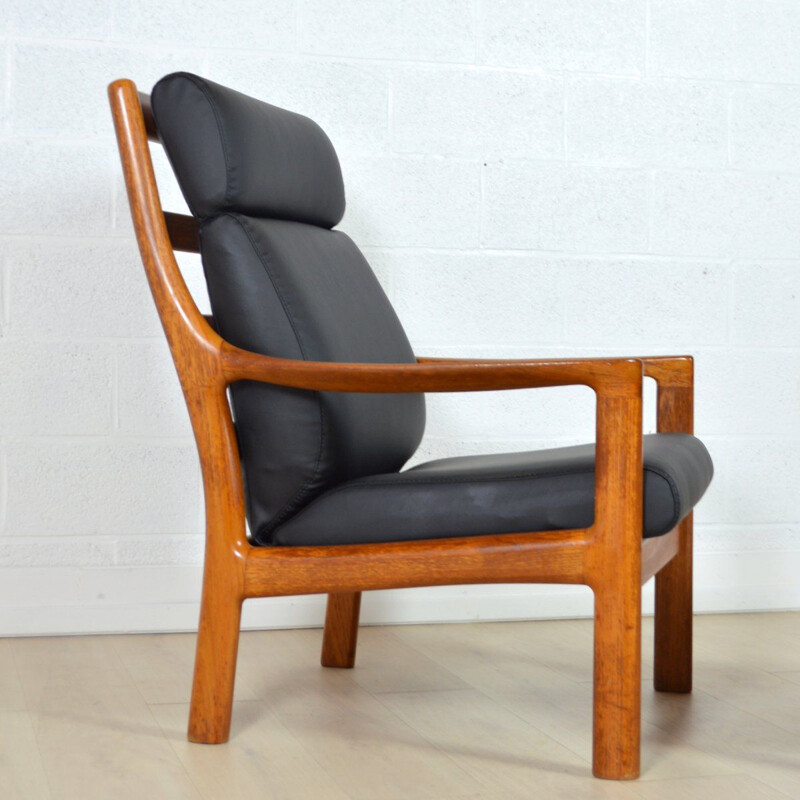 Vintage armchair with ottoman by Johannes Andersen, Denmark, 1960s