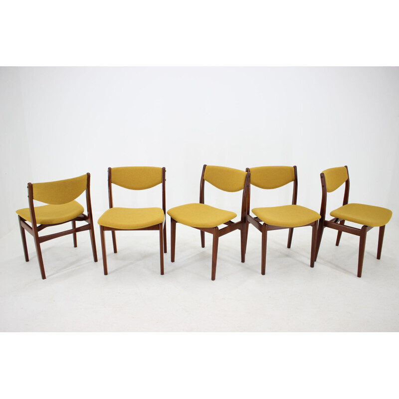 Set of 6 vintage teak dining chairs, Denmark, 1960s