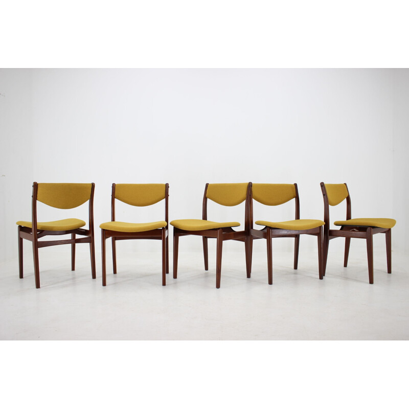 Set of 6 vintage teak dining chairs, Denmark, 1960s