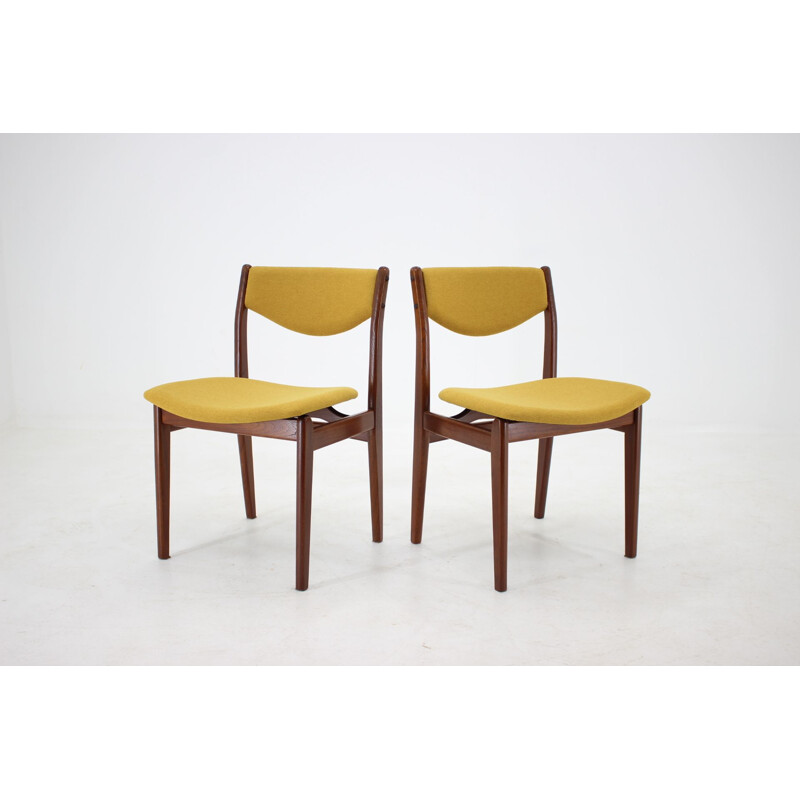 Set of 6 vintage teak dining chairs, Denmark, 1960s