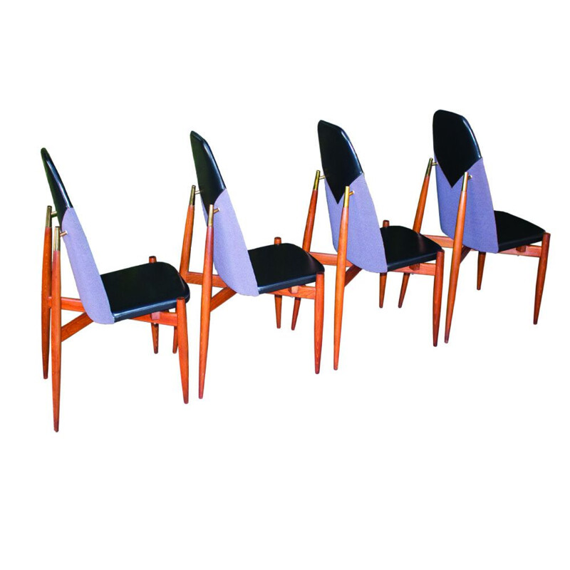 Set of 4 vintage chairs by Miroslav Navratil, 1960