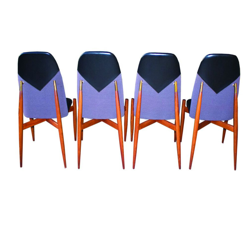 Set of 4 vintage chairs by Miroslav Navratil, 1960