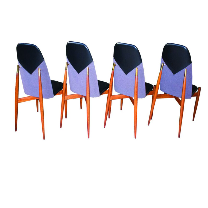 Conjunto de 4 cadeiras de vindima de Miroslav Navratil, 1960