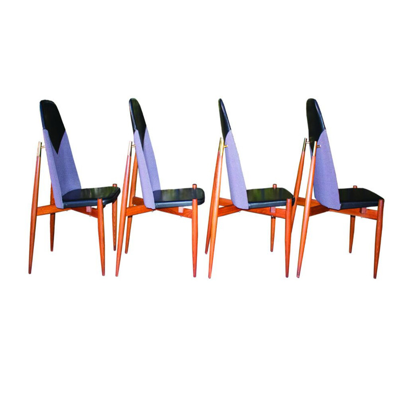 Set of 4 vintage chairs by Miroslav Navratil, 1960