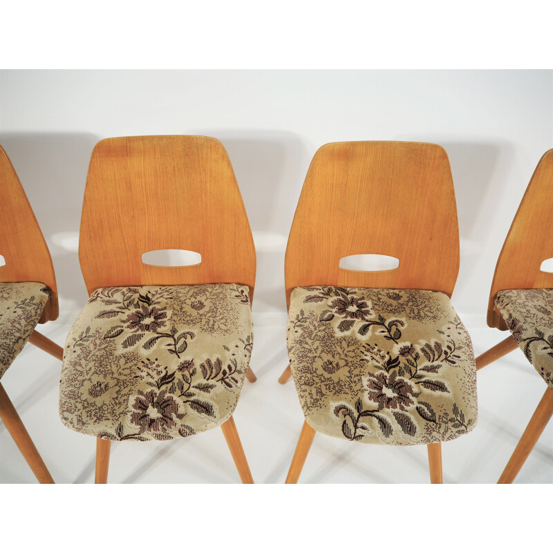 Set of 4 vintage chairs Tatra Nábytok, 1960