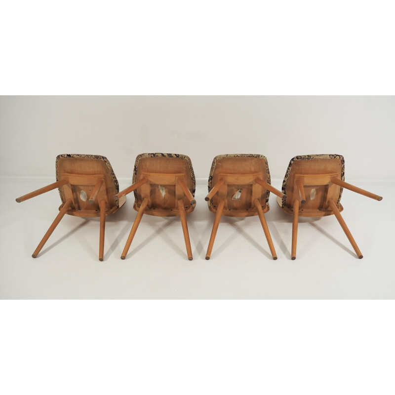 Ensemble de 4 chaises vintage Tatra Nobytok, 1960