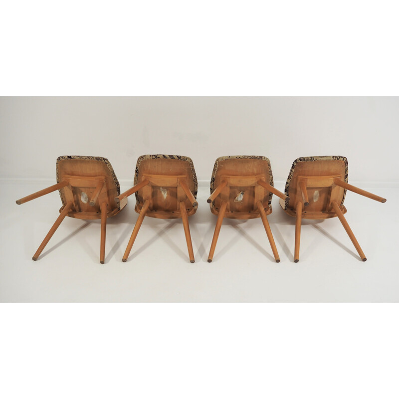 Set of 4 vintage chairs Tatra Nábytok, 1960