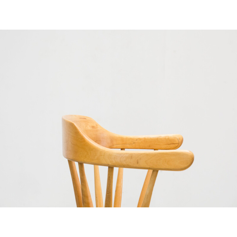 Vintage stolab pair of birch "Smaland" arm chairs by Yngve Ekström 1960