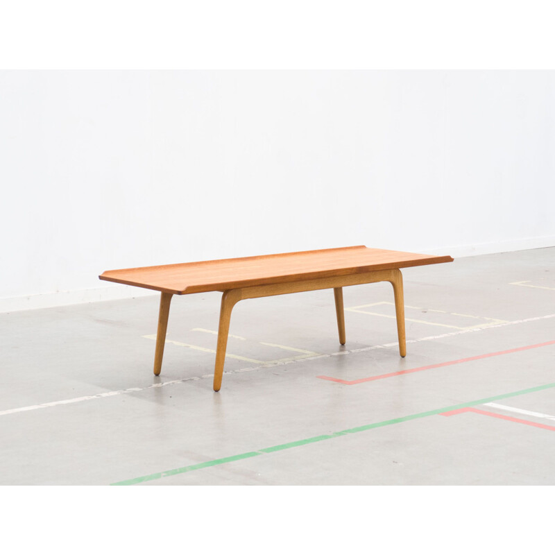 Table basse vintage bovenkamp en teck et chêne par Aksel Bender Madsen 1960