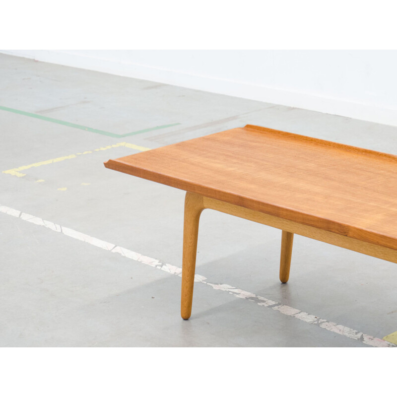 Table basse vintage bovenkamp en teck et chêne par Aksel Bender Madsen 1960