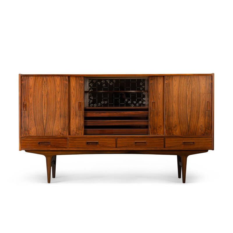 Vintage danish rosewood high sideboard by Børge Seindal for P. Westergaard Møbelfabrik, 1960