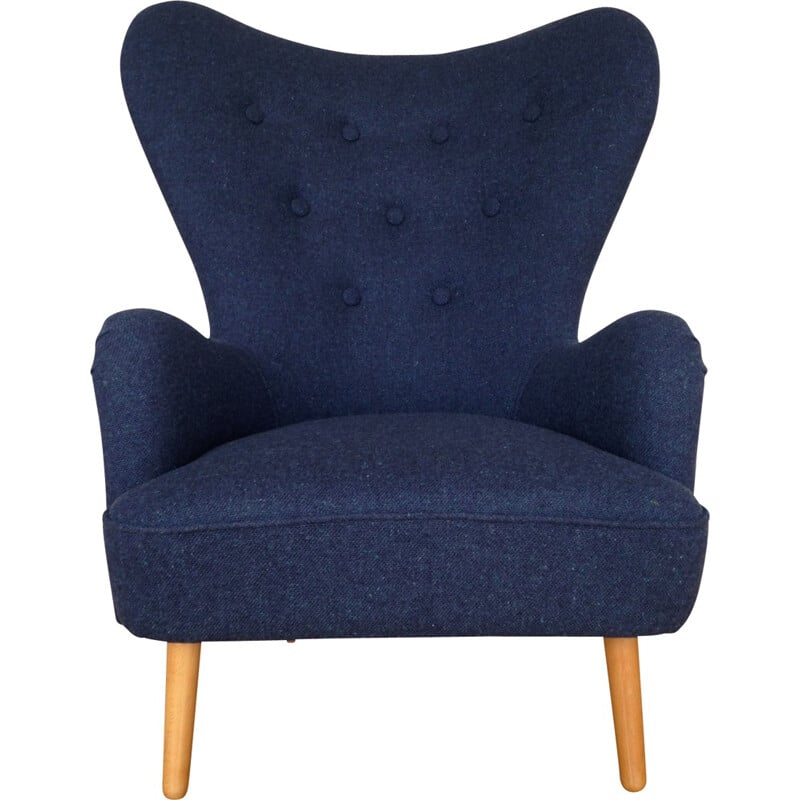 Armchair DA1 in metal, beech and wool, Ernest RACE - 1950s