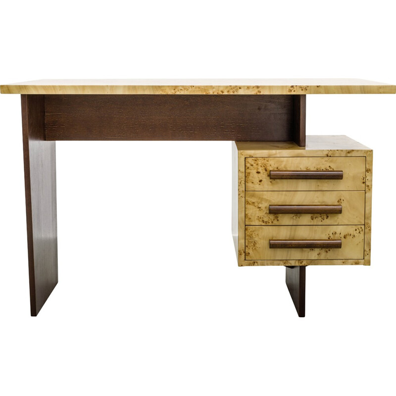 Vintage desk in veneered birch - 1950s 