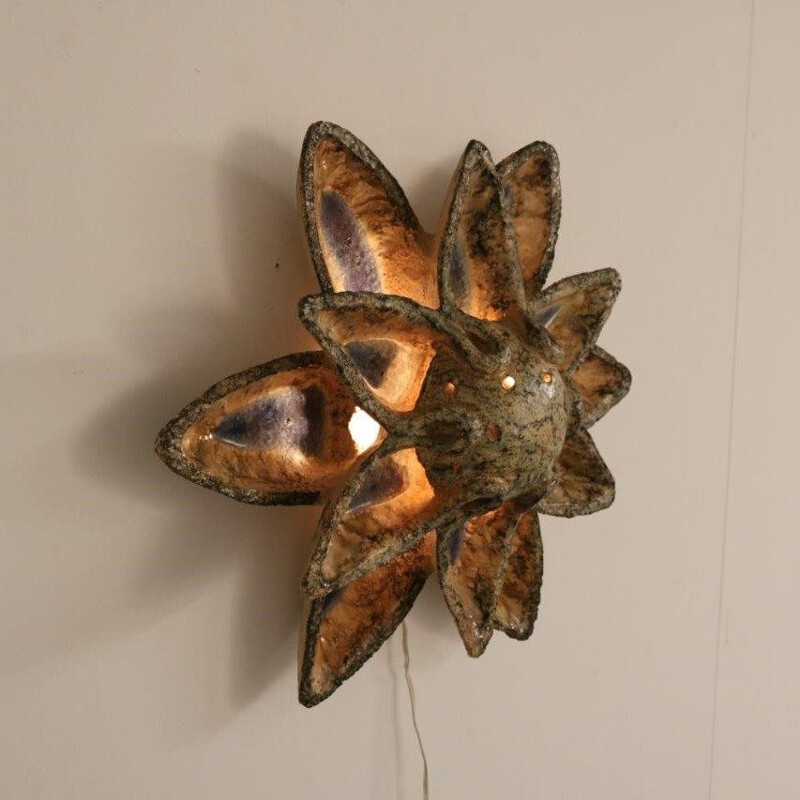 Vintage ceramic wall lamp, Pieter Groeneveldt 1960