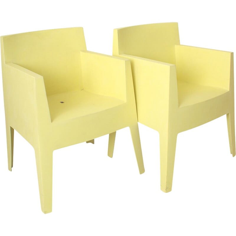 Paire de chaises jaune en plastique, Phillippe STARCK - 1960