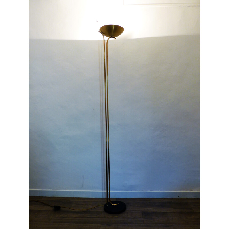 Vintage messing halogeen vloerlamp, 1970