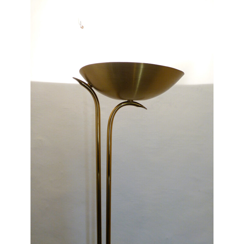 Vintage brass halogen floor lamp, 1970