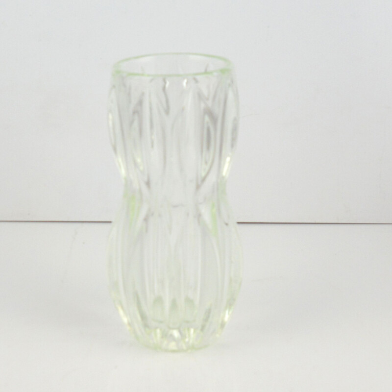 Vintage glazen vaas van J. Schmid voor Sklo Union Rosice, Tsjechoslowakije 1960