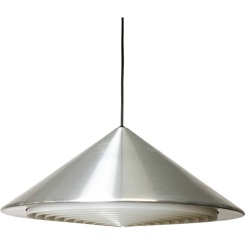 Vintage metal pendant lamp by Jo Hammerborg for Fog and Morup, Denmark 1960