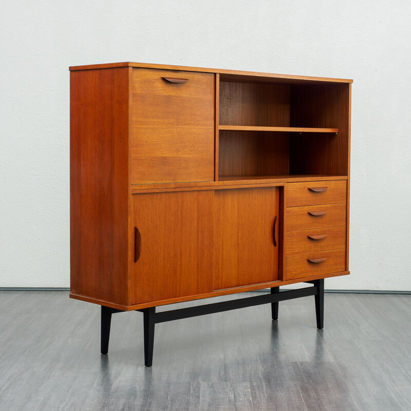 Teak scandinavian vintage highboard, 1960s