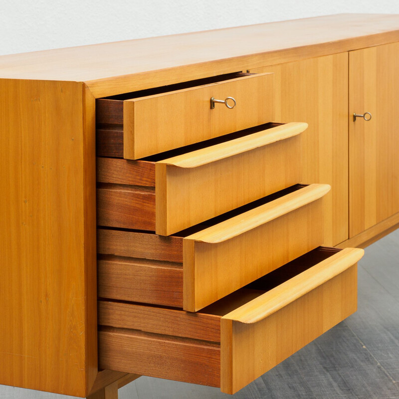 Large vintage sideboard in ashwood, 1950s