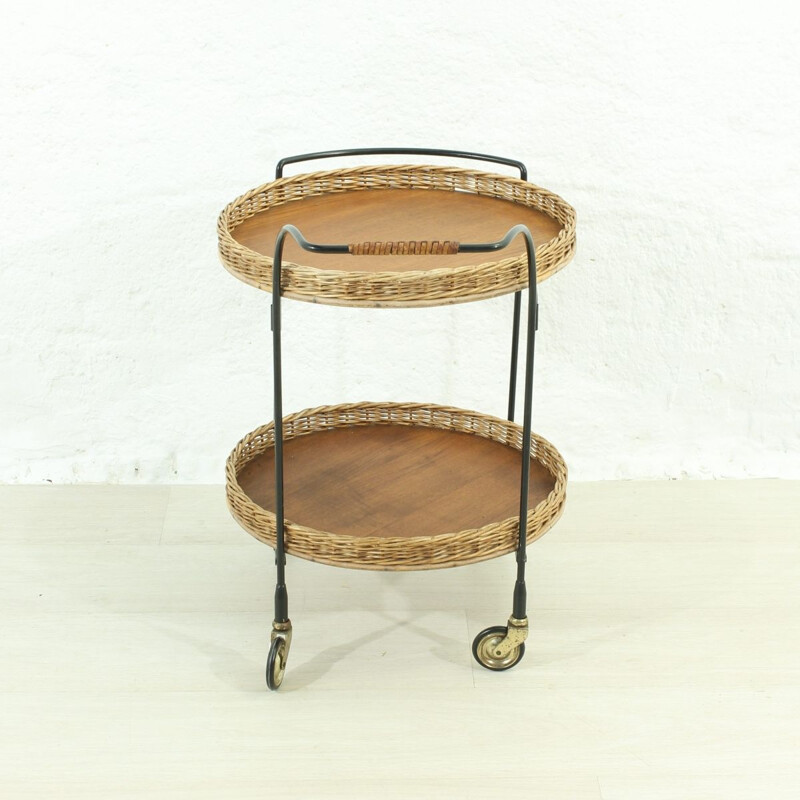 Teak danish vintage trolley, 1960s