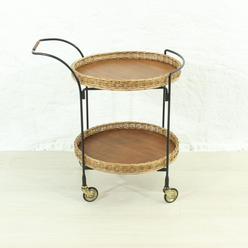 Teak danish vintage trolley, 1960s