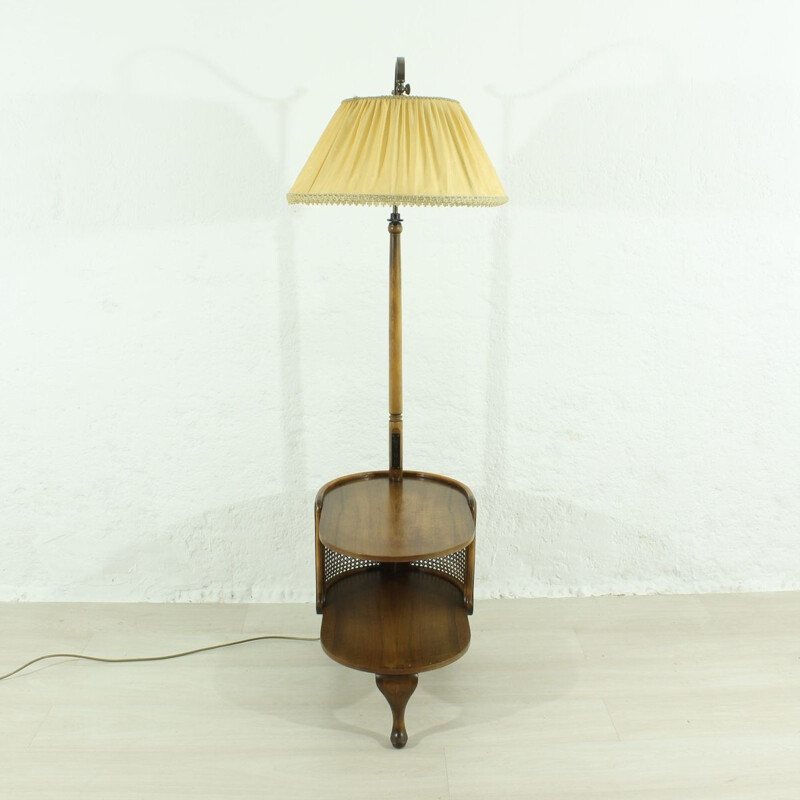 Wooden vintage floor lamp, 1950s