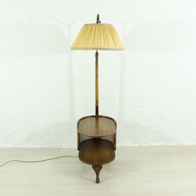 Wooden vintage floor lamp, 1950s