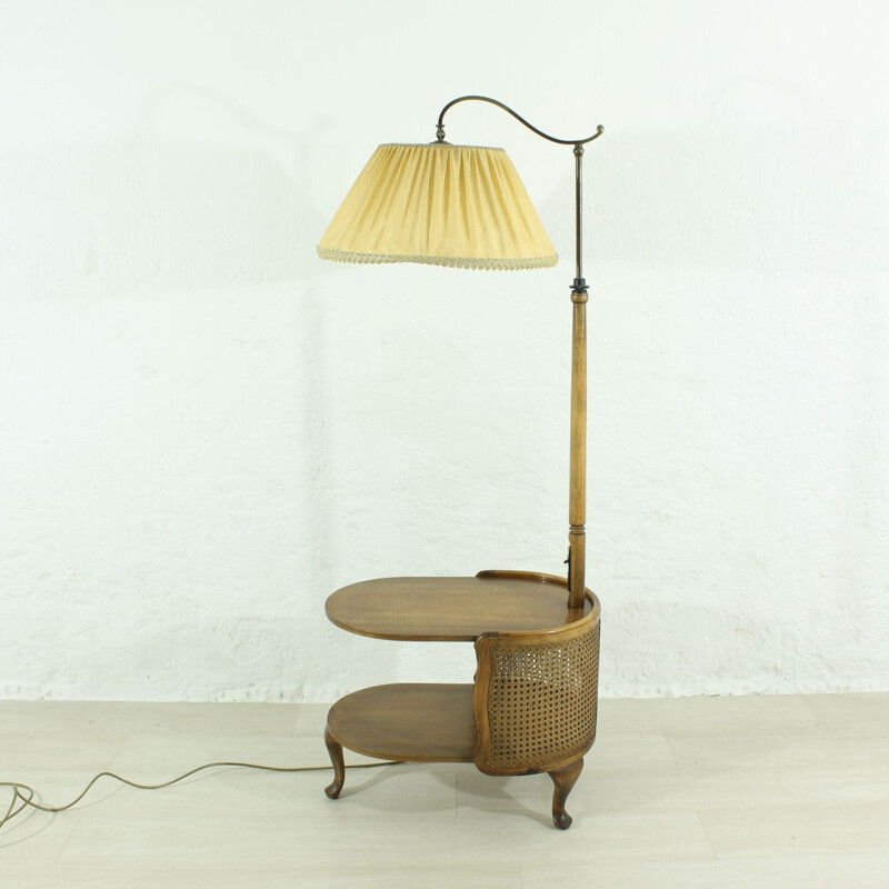 Wooden vintage floor lamp, 1950s