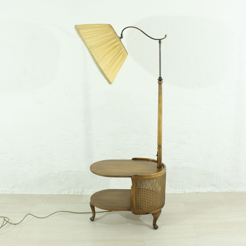 Wooden vintage floor lamp, 1950s